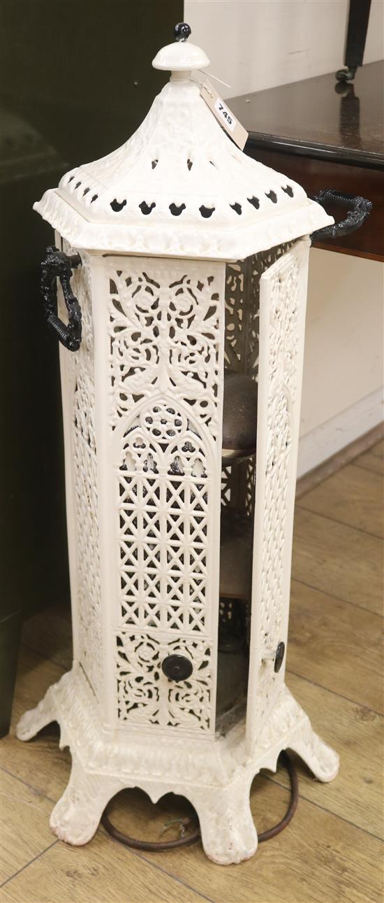 A cast iron conservatory heater, H.87cm